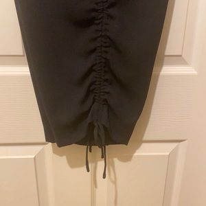 CeCe (3x) black side tie hem pants